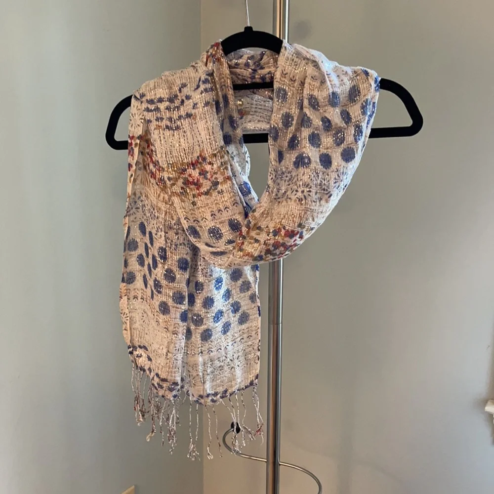Loose Weave Soft, Colorful Scarf 62 x 20 inches